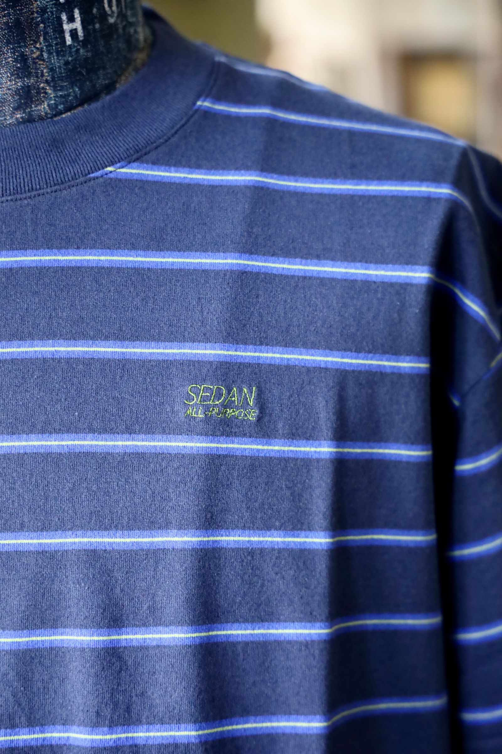 セダンオールパーパス SS25 Striped S/S Tee(SD25S-CT07)Navy x Blue☆5月17日(土)発売！