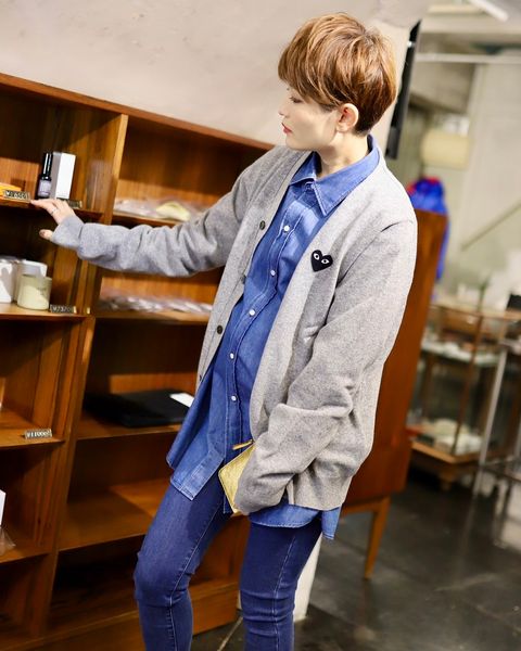 プレイ コムデギャルソン 新作 PLAY CARDIGAN style.2023.12.17