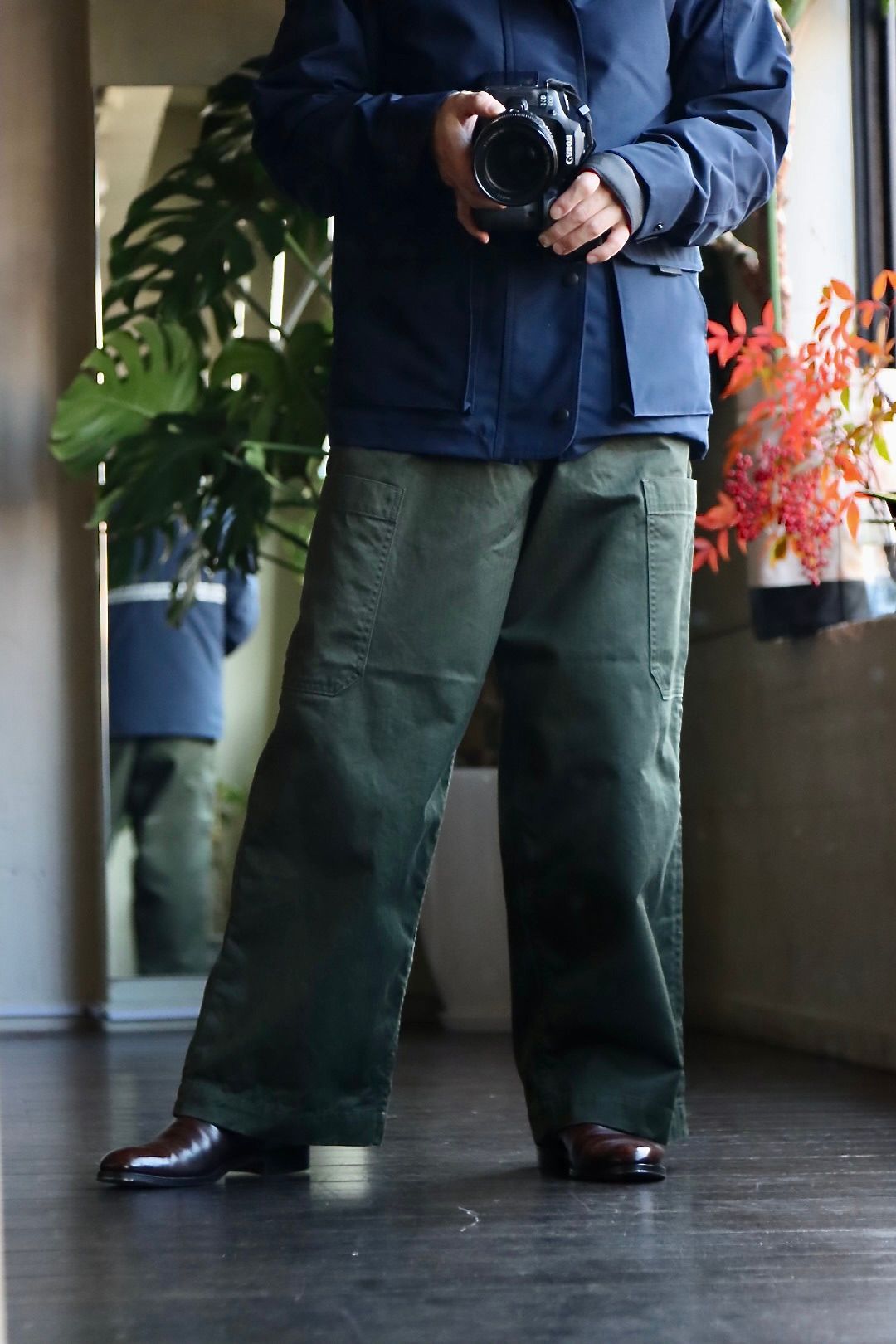 Graphpaper グラフペーパー Suvin Herringbone Cargo Pants