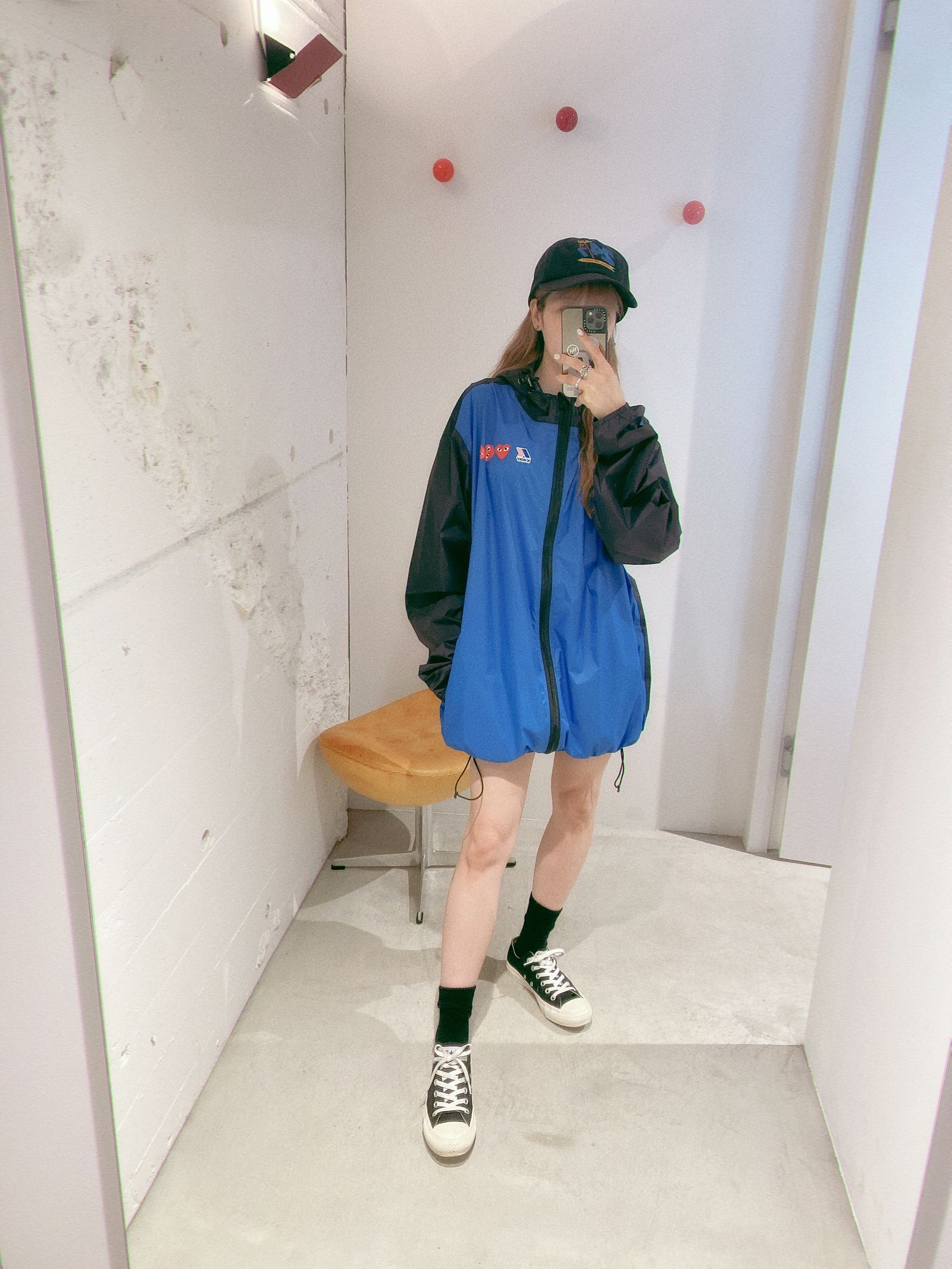 PLAY Comme des Garçons x K-WAYフルジップアップナイロンパーカーstyle.2024.7.2