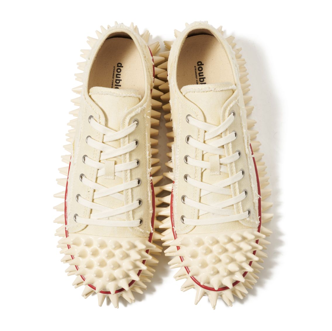 doublet 25AW スニーカーSPIKY CANVAS SNEAKER (25AW75FT62)WHITE