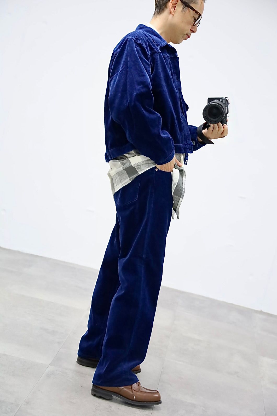 FOUNDOUR CORDUROY JACKET"INDIGO"スタイル.2025.10.12.