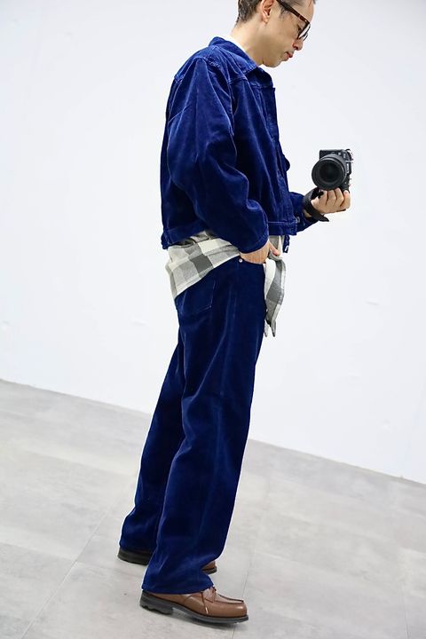 FOUNDOUR CORDUROY JACKET"INDIGO"スタイル.2025.10.12.