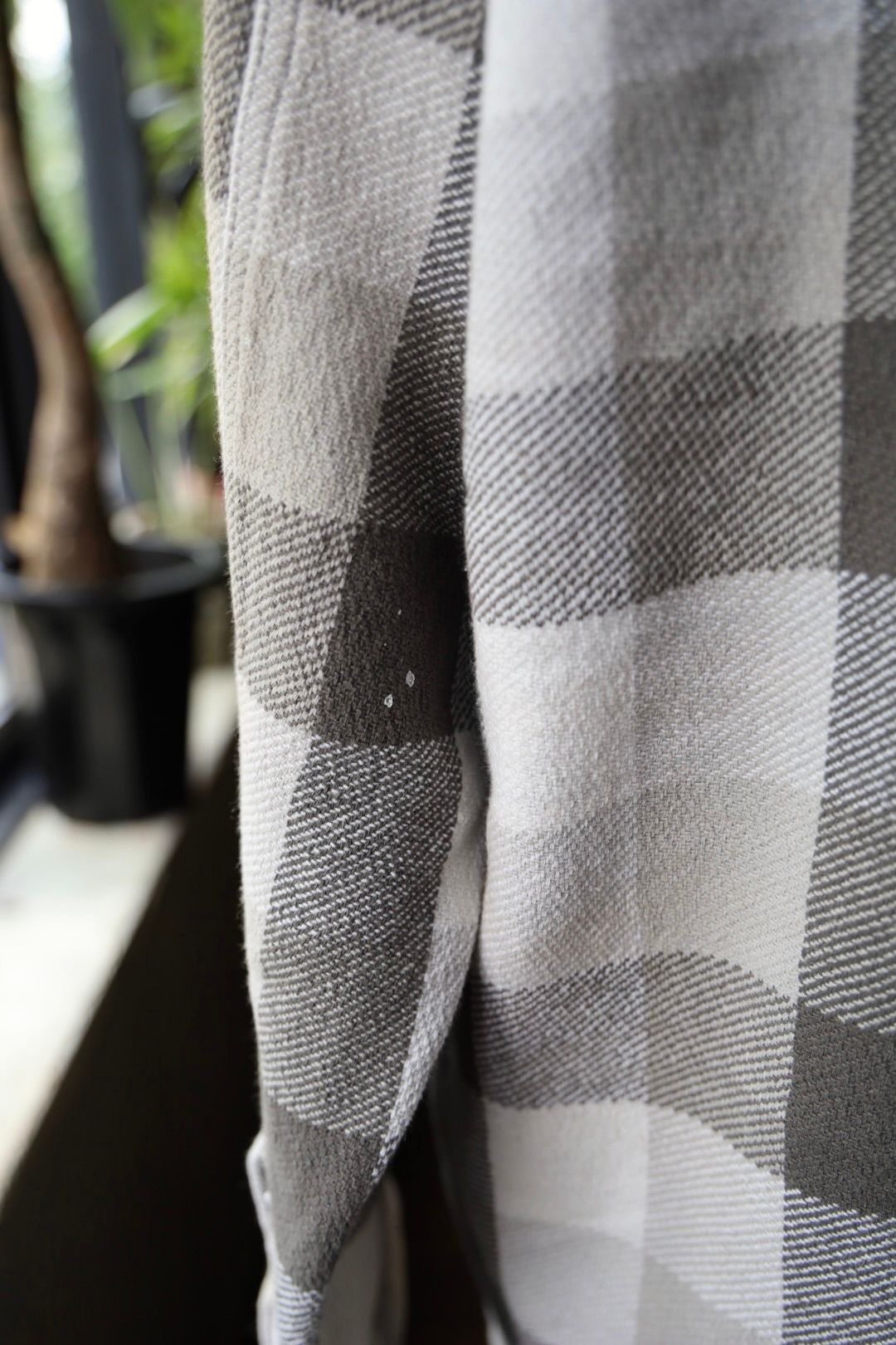 BOW WOW 25FWバウワウ DAMAGED AND STAINED FLANNEL SHIRT(BW252-DSFS) AGED GRAY x WHITE