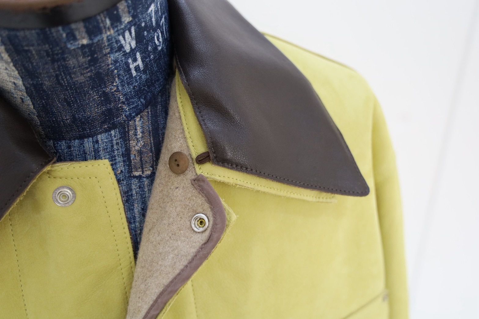 ヨーク 25FW Nuback Leather Coverall Jacket(YK25FW01019B) YELLOW BEIGE☆10月11日(土)新作発売！
