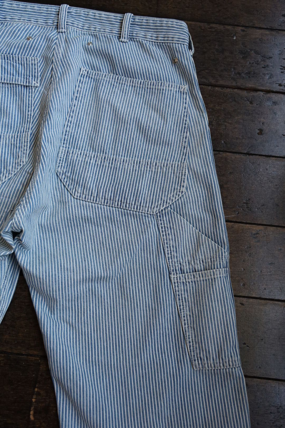 BOW WOW バウワウ HICKORY PAINTER PANTS with SEPARATE APRON(BW251-HPPA)HICKORY STRIPE AGING