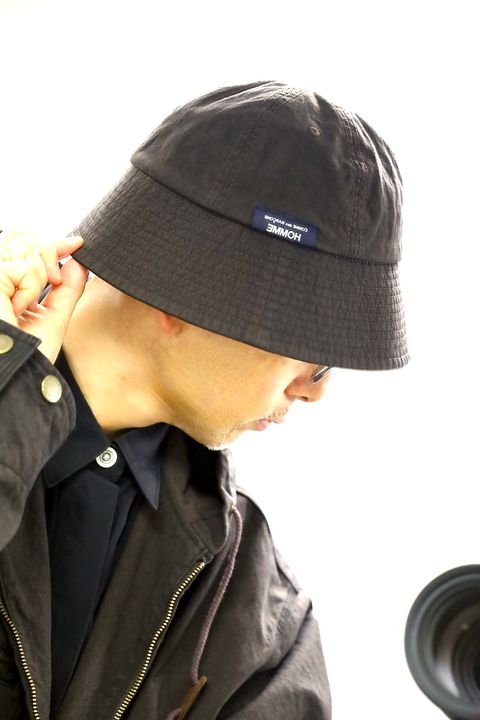 COMME des GARCONS HOMME コムデギャルソンオム26SS ナイロンオックス製品染フーデッドパーカ"BROWN"スタイル