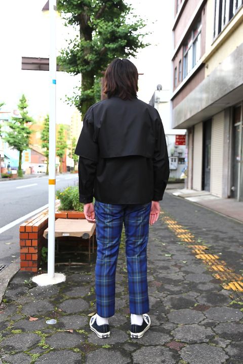 JieDa TARTAN CHECK TUCK SLACKS"NAVY"スタイル.2020.7.25.