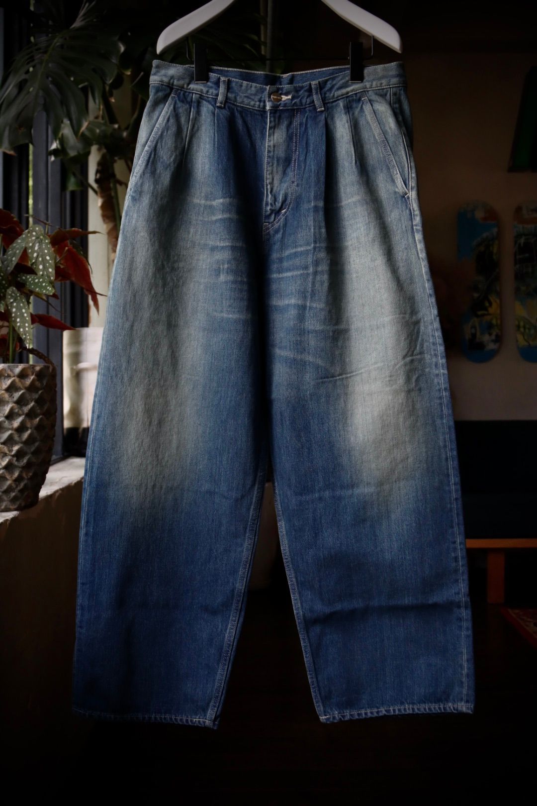 Graphpaper - グラフペーパー23AW Selvage Denim Two Tuck Pants(GU233