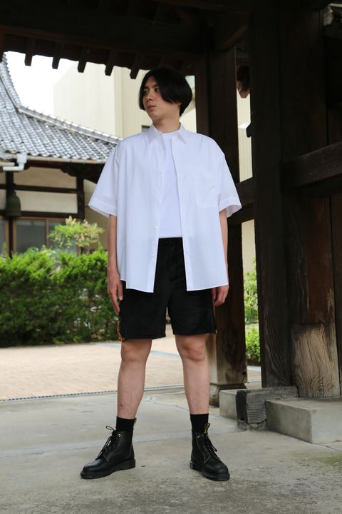 Graphpaper Broad Oversized S/S Regular Collar Shirt(GM212-50625B) style.2021.6.6.