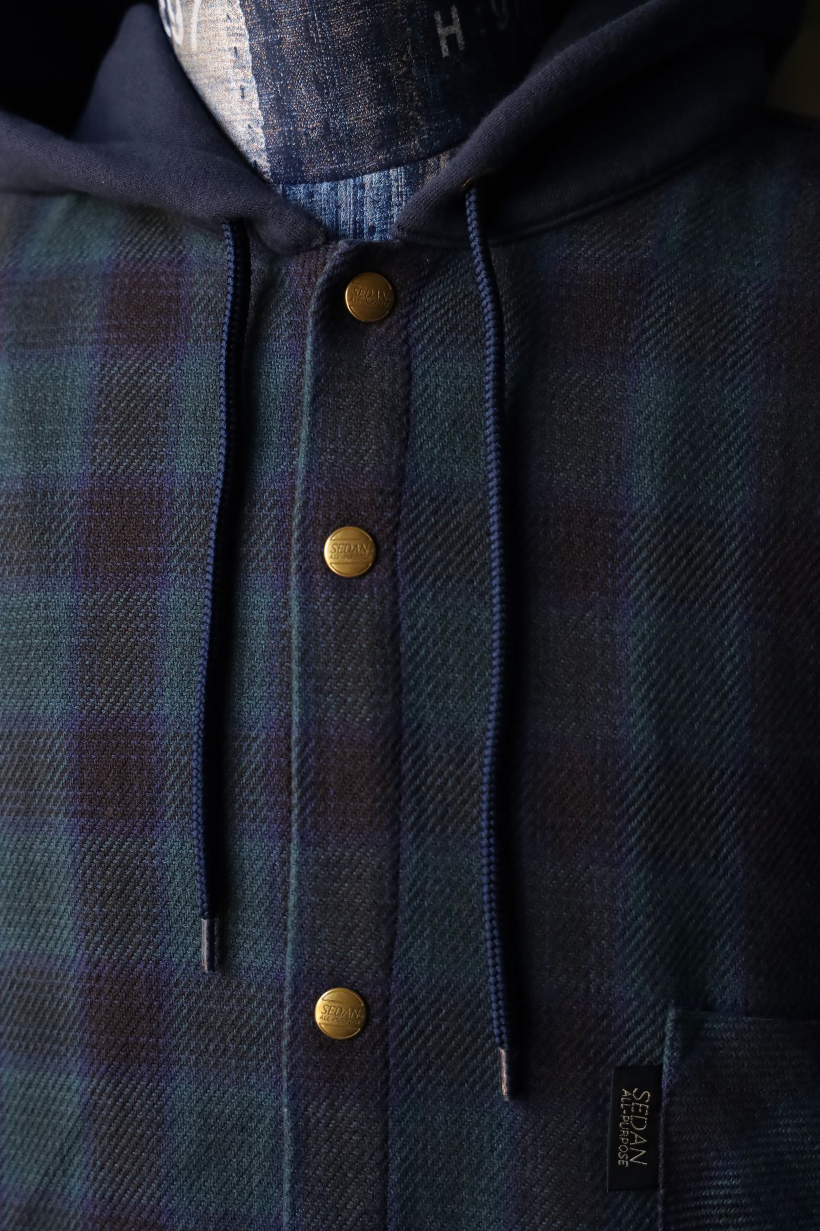 セダンオールパーパス FW24 Flannnel Hoodie(SD24F-SH03)Blackwatch☆9月21日(土)発売！