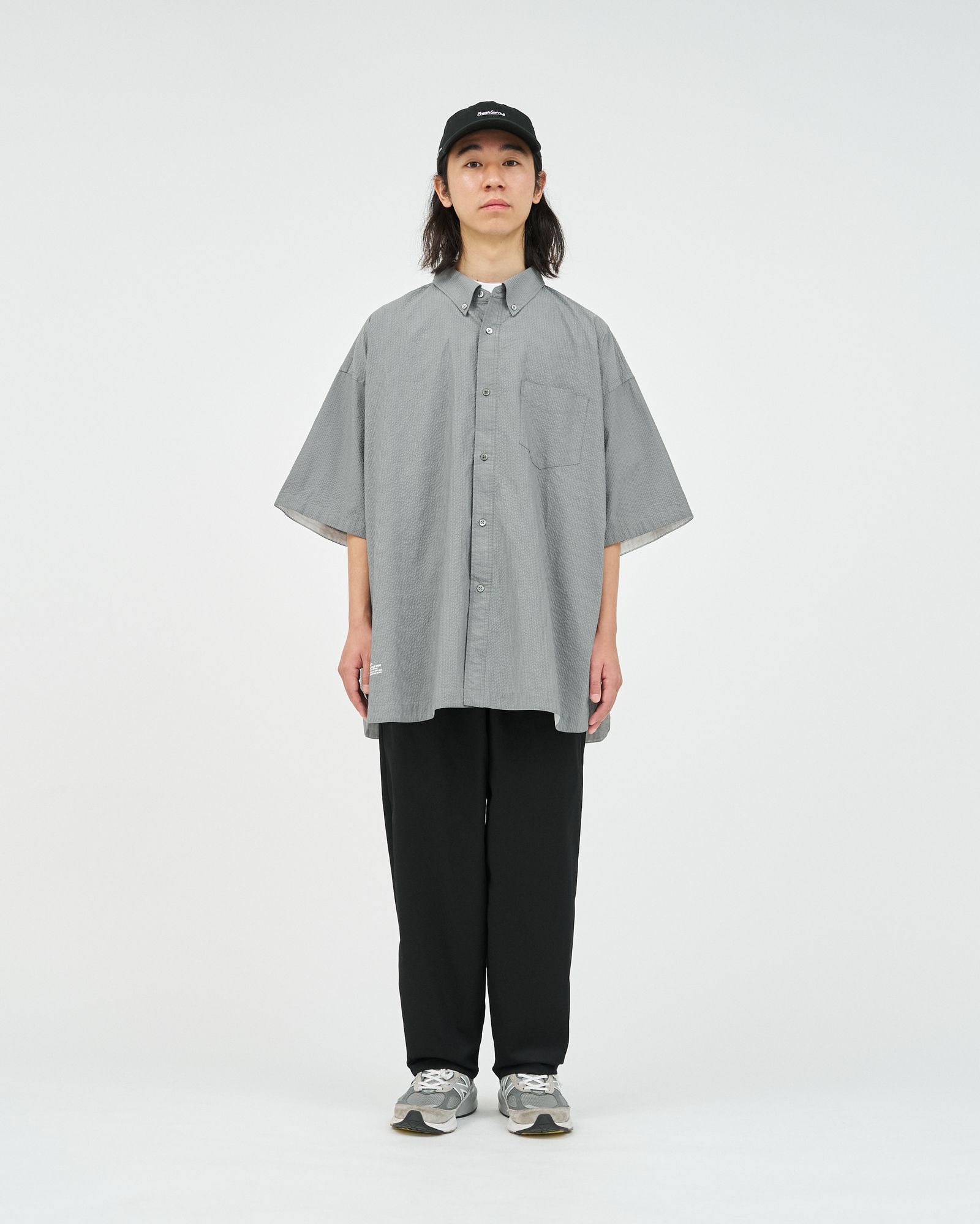 フレッシュサービス SEERSUCKER S/S B.D SHIRT (FSC261-50228)GRAYxGRAY★2月14日(土)発売