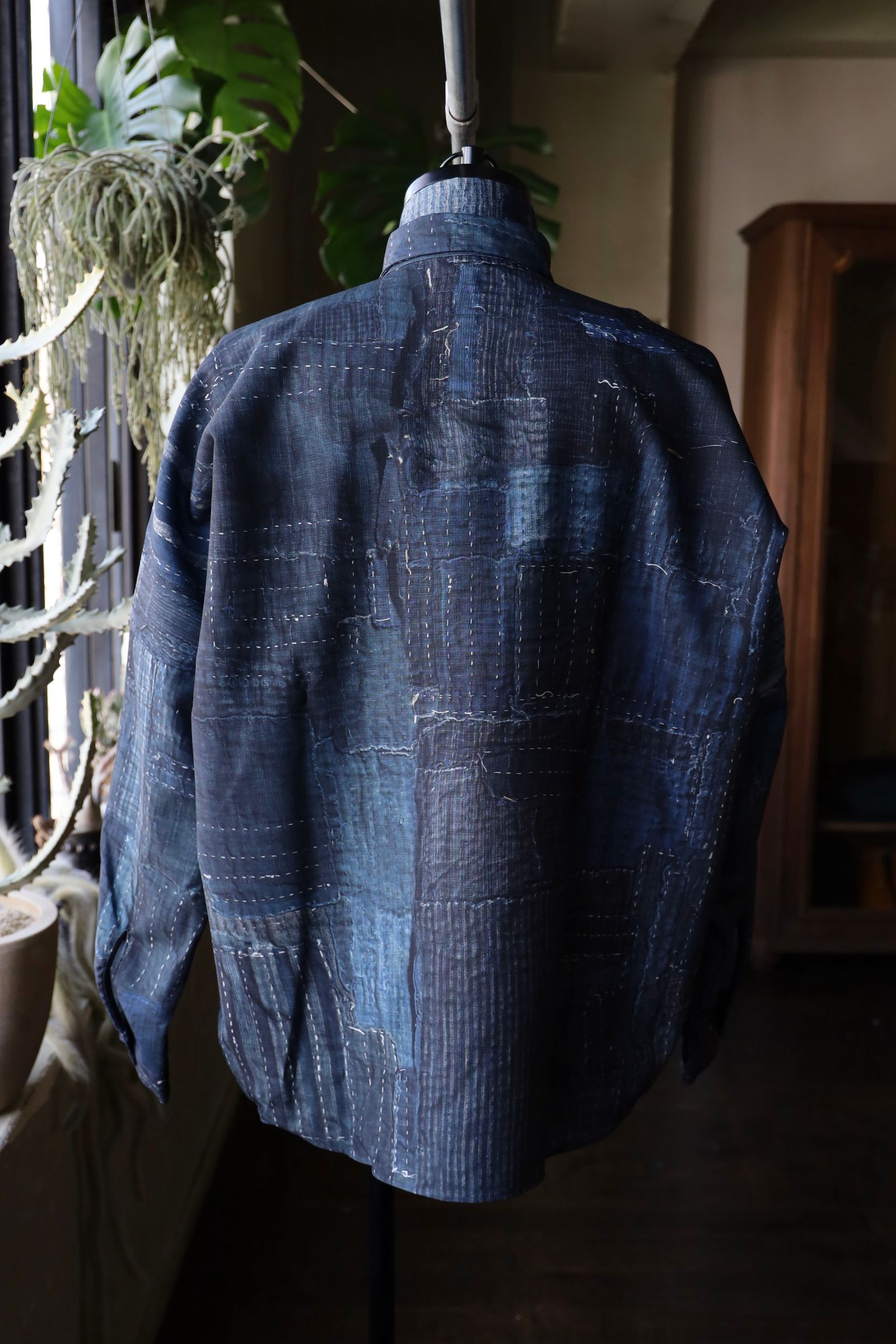 ファンダメンタル デニムシャツ PRINTED BORO SHIRT (FA25/SH15P)BORO