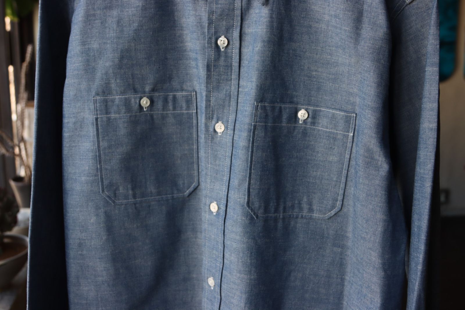 アプレッセ23SSシャツ Rigid Chambray Shirt(23SAP-02-02H)INDIGO