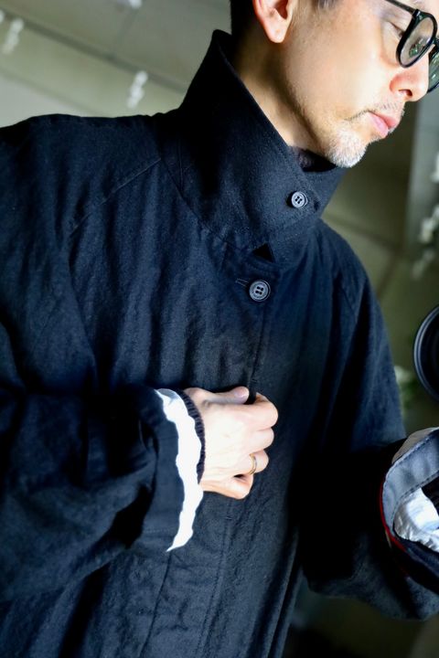 COMME des GARCONS HOMME ウールサージ縮絨コートスタイル2024.10.10.