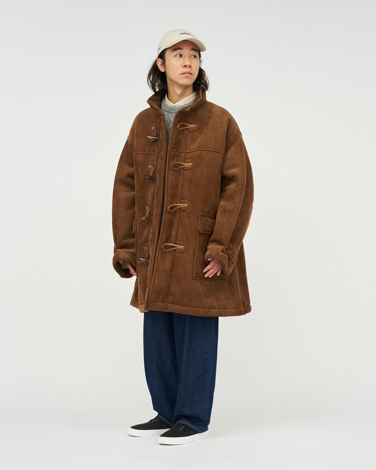 フレッシュサービス SHERPA CORDUROY DUFFLE COAT(FSC254-10064)BROWN☆11月22日(土)発売！