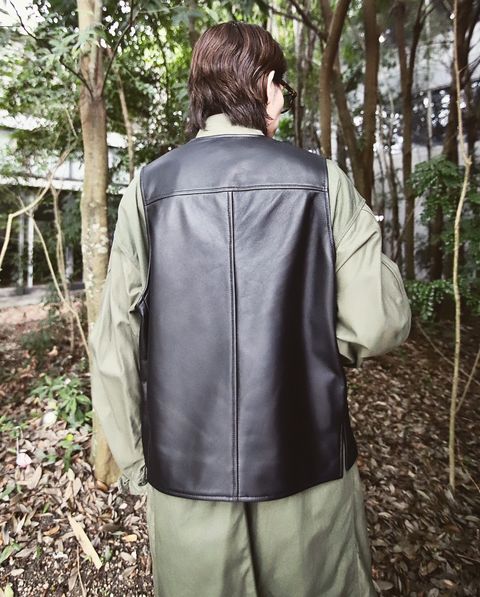 TapWater タップウォーター 23AW Sheep Leather Vestスタイル