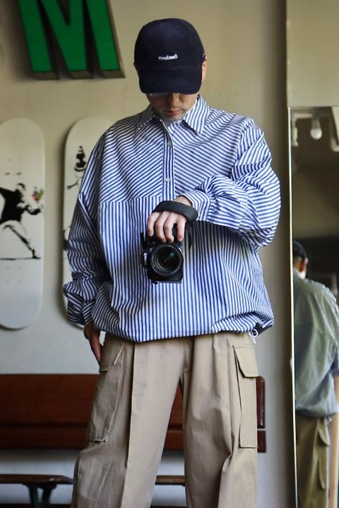 FreshService CORPORATE STRIPE ANORAK SHIRTスタイル.11.1.