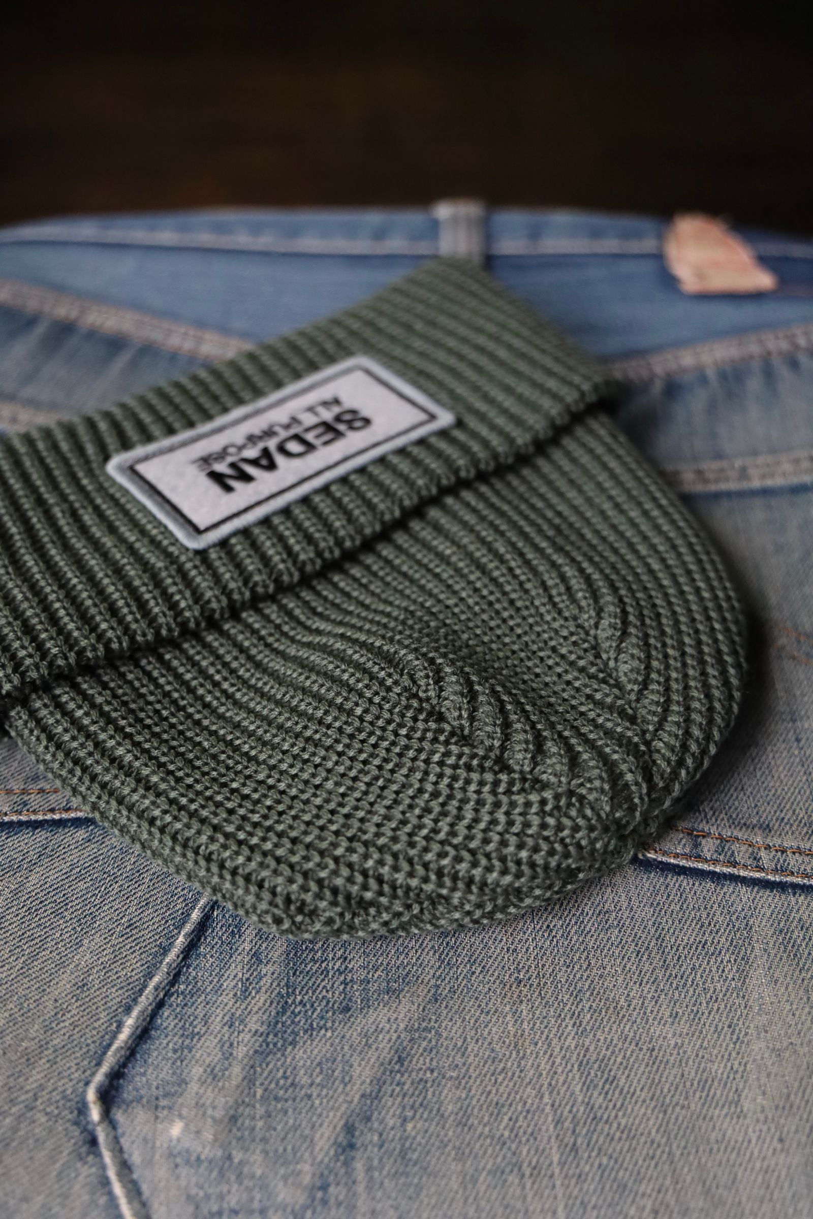セダンオールパーパス FW24 Maison Logo Beanie(SD24F-CP04) Alpine Green