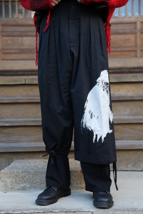 Yohji Yamamoto 朝倉ペイント手編タートルCニットstyle.10.1.