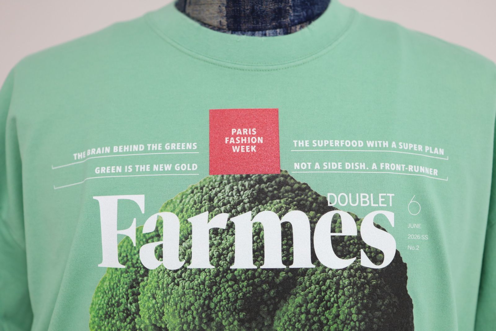 doublet ダブレット26SS FARMES MAGAZINE COVER T-SHIRT (26SS34CS430) GREEN★1月17日(土)11:00発売！
