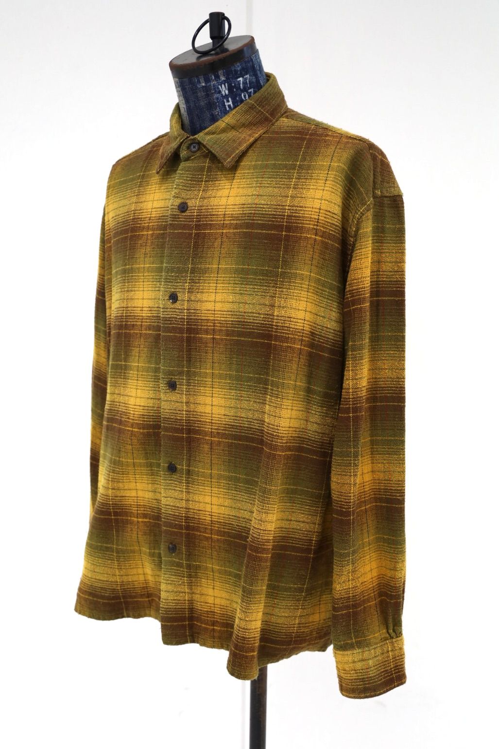 アプレッセ 2026 STYLE2 Vintage Cotton Silk Nep Twill Check Shirts(26AAP-02-06)MUSTARD☆8月22日(土)発売！