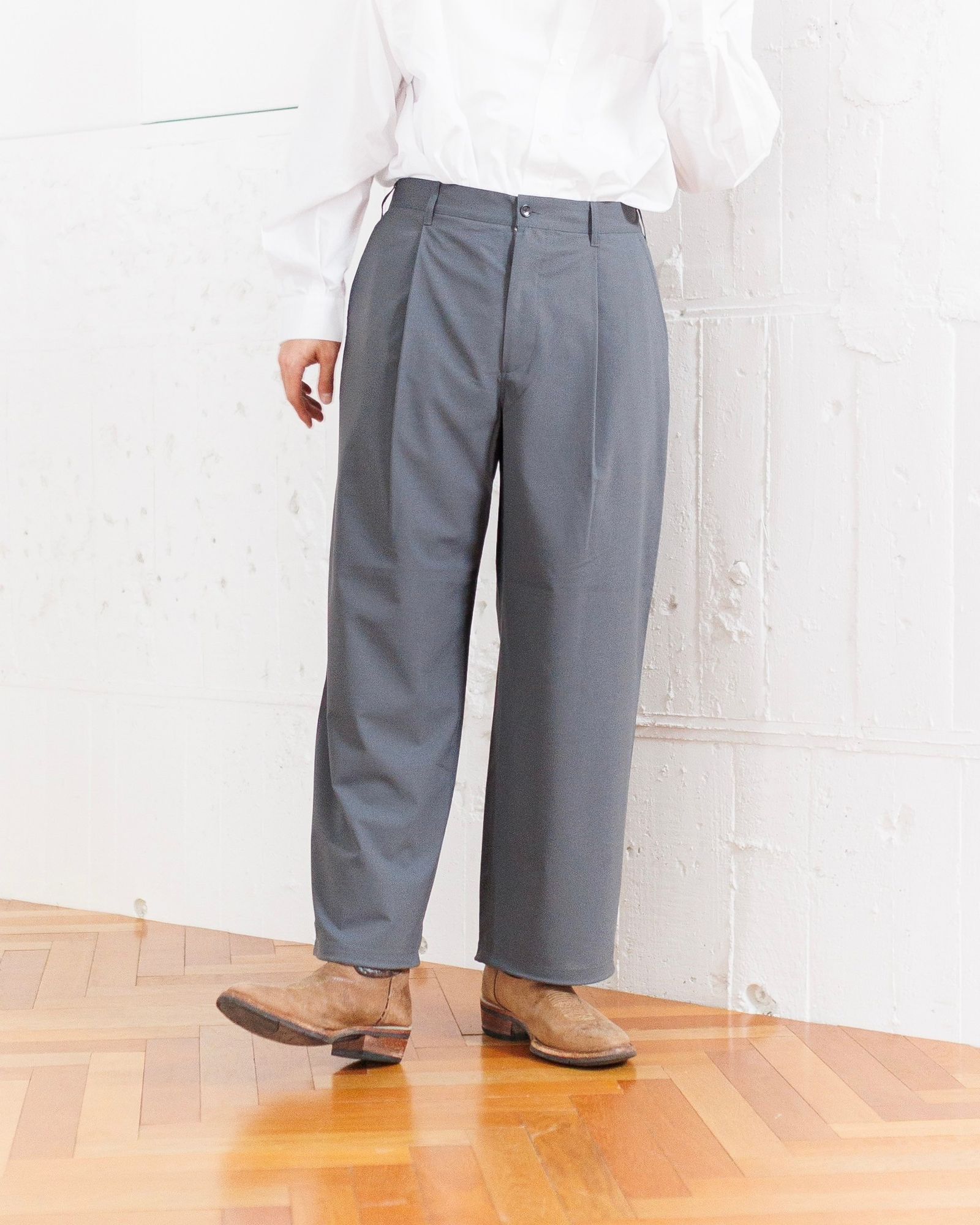フレッシュサービス WOOLY CLOTH WIDE TROUSERS(FSC251-40109)GRAY