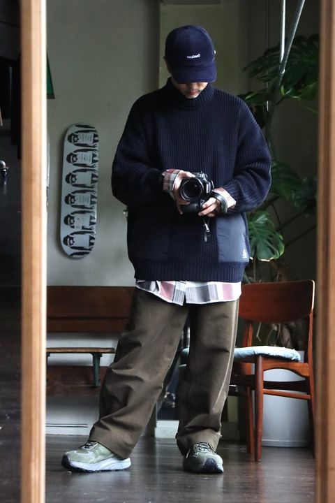 フレッシュサービス22AW HIGH NECK COMBAT KNITスタイル2022.10.9.