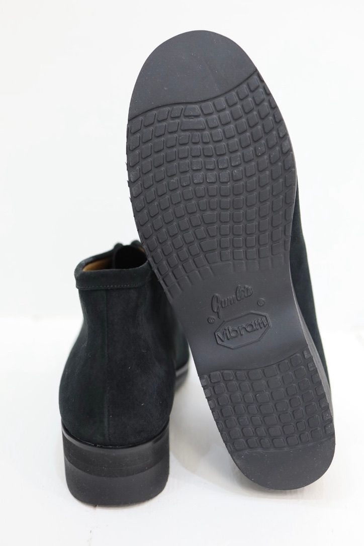 FOOTWORKSフットワークス  チロリアンシューズ Tyrolean shoes in suede leather(F02-0003_M)BLACK☆新作発売！