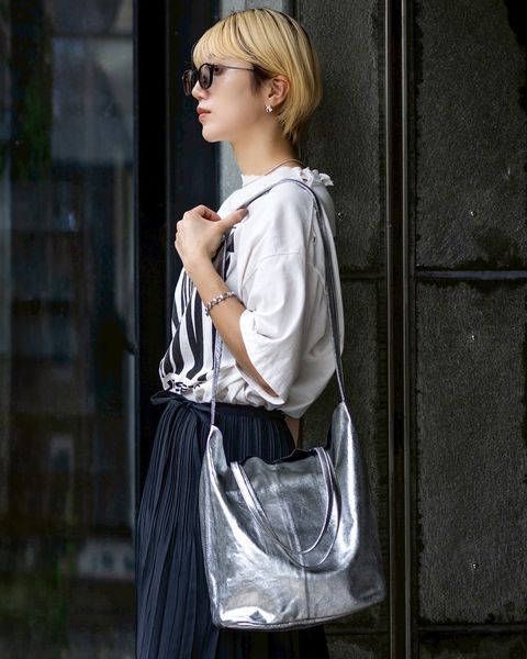 Morphee / モルフェトートバッグ 3WAY MIDIUM TOTE(SHORT) SILVER☆再入荷しました！