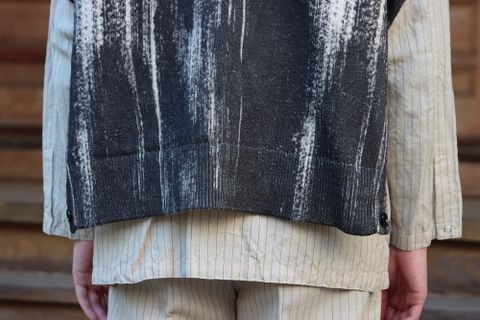 YOKE PRINTED COTTON CREWNECK VEST(YK22SS0348S) style.2022.2.12