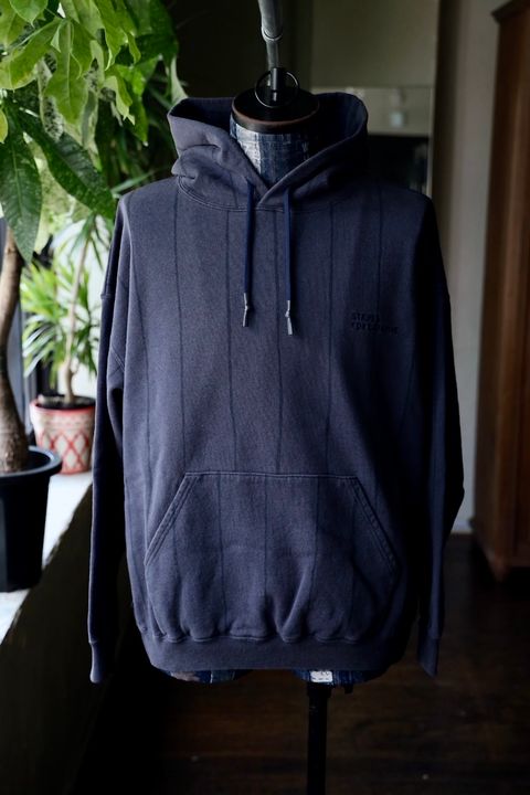 S.F.C 25FW エスエフシー STRIPE HOODY(DISCHARGED)(SFCFW25CS04)Navy☆9月20日(土)発売！