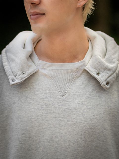 A.PRESSE 新作Vintage Attached Snap Hood Sweat Parka