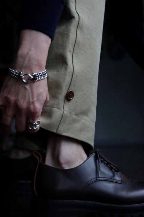 A.PRESSE 23SS Motorcycle Trousers"BEIGE"スタイル