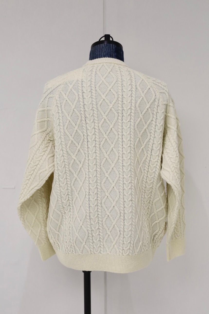 フレッシュサービス SHETLAND WOOL x SOLOTEX® TECH FISHERMAN SWEATER (FSC253-80165)IVORY★10月18日(土)発売！