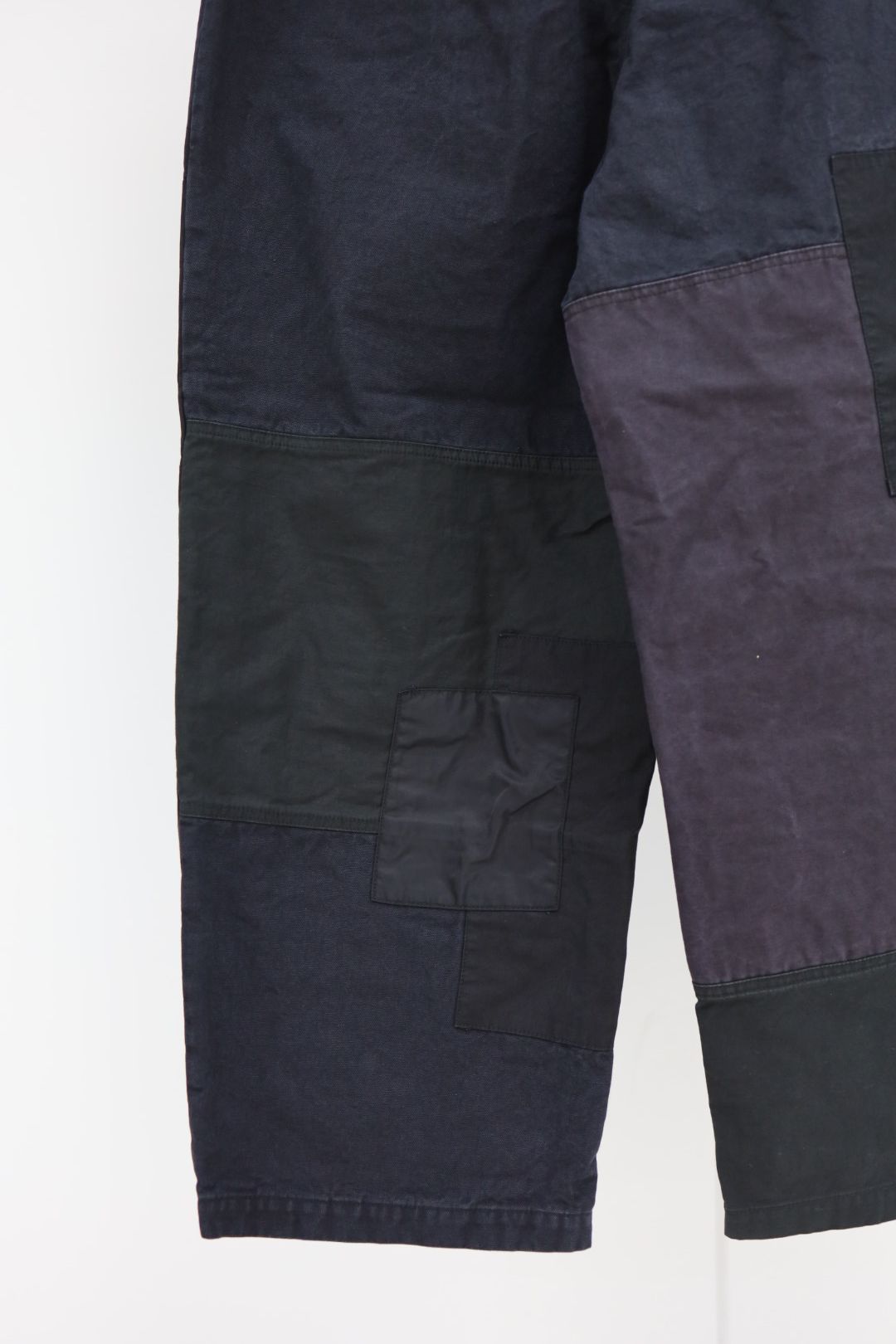 コムデギャルソンオム26SS 綿キャンバス×多素材MIXパンツ(HQ-P024-051)BLACK MIX☆新作発売！