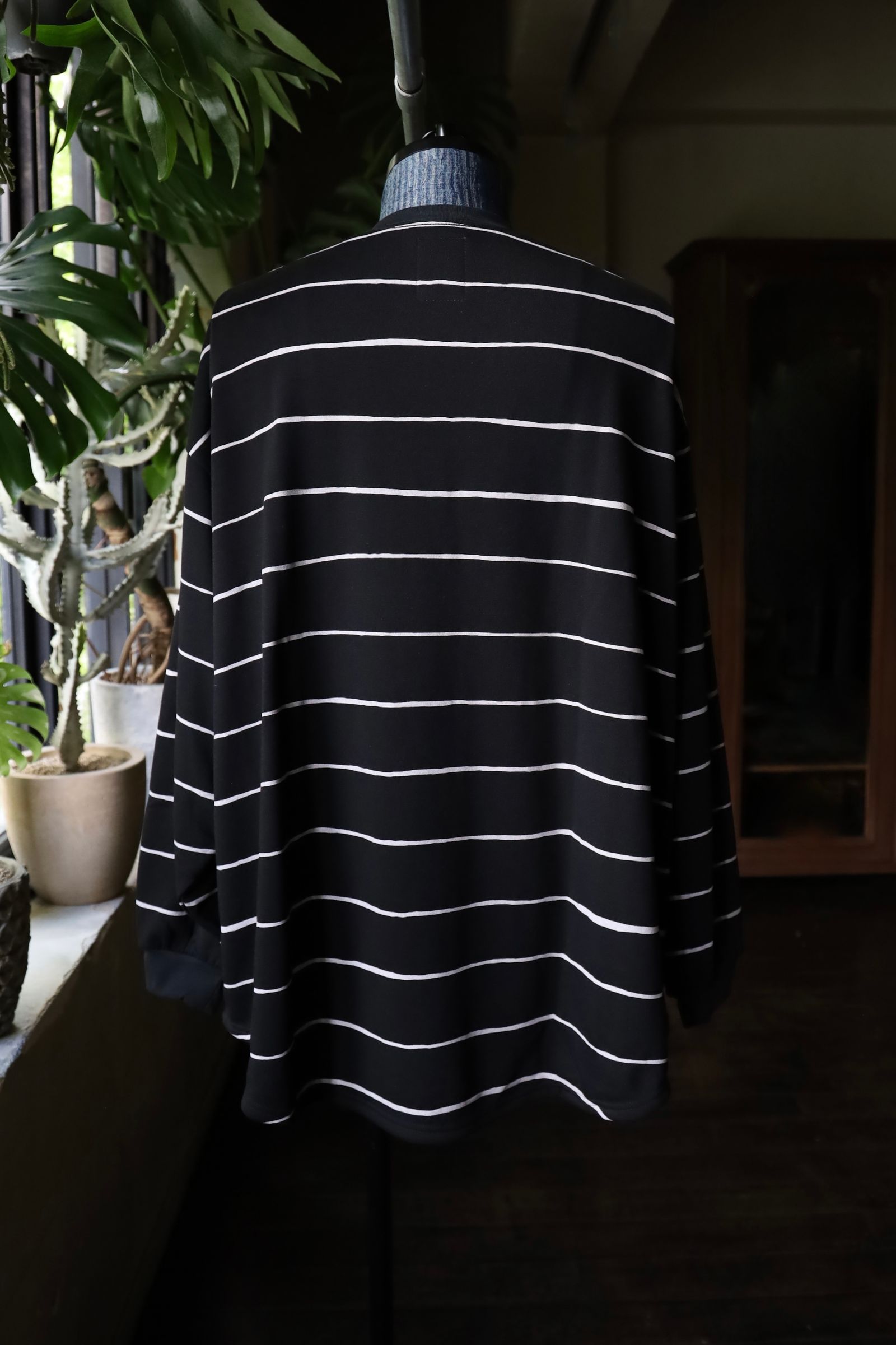 S.F.C 24FW エスエフシーSUPER BIG WIDE SIDE STRIPE TECH LS TEE(SFCFW24CS08)Black-White☆9月21日(土)発売！