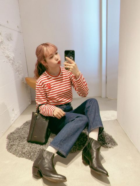 PLAY COMME des GARCONS ボーダーTシャツ style.2024.3.11