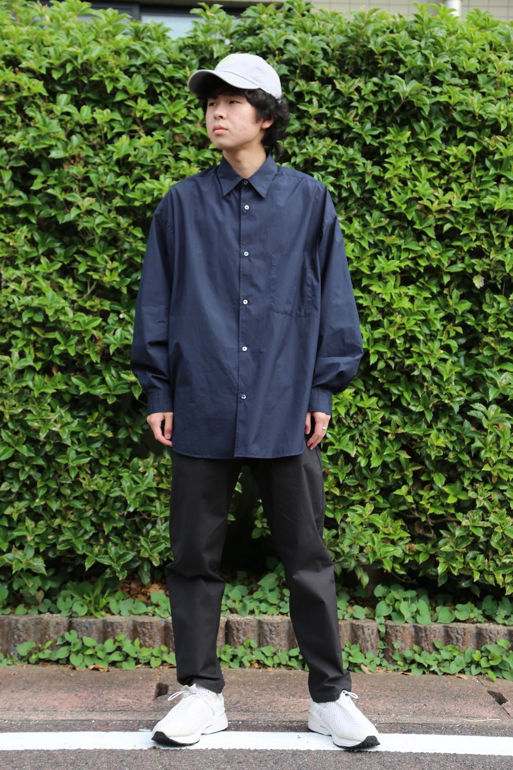 Graphpaper Broad L/S Oversized Regular Collar Shirt style. 2021.06.23. |  1781 | mark