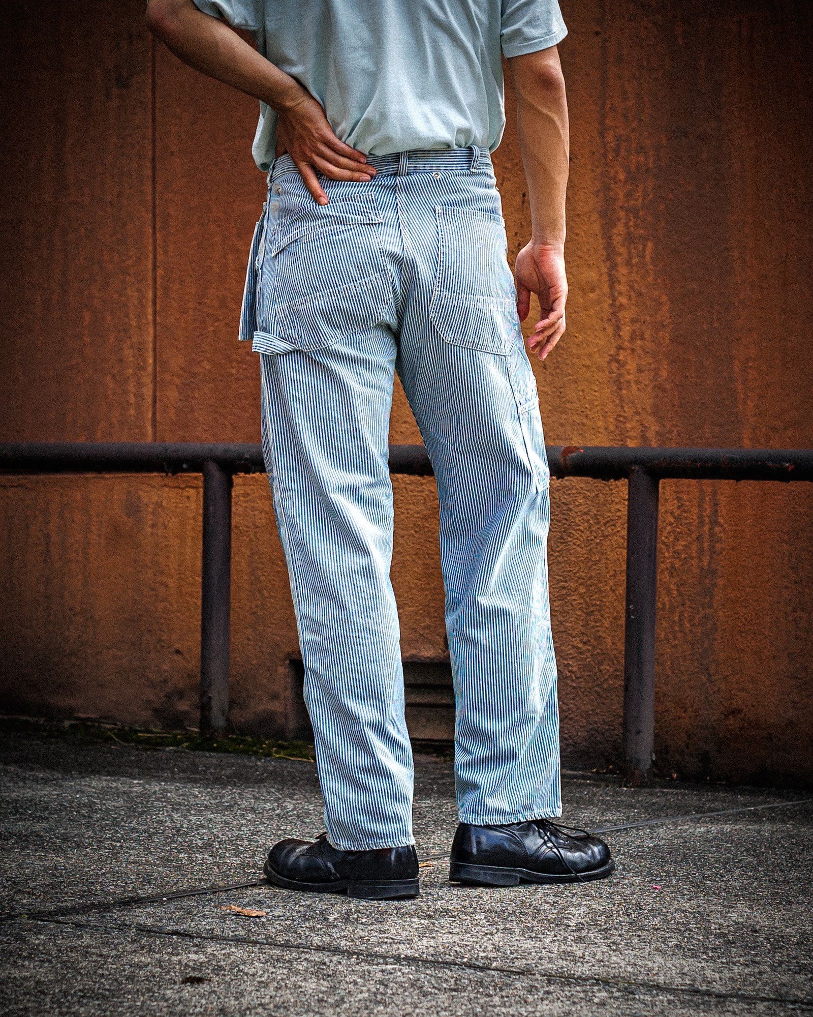 【美品】BOWWOW チノパンツ　ペイント加工　XXXL BOWWOW - BOW WOW バウワウ HICKORY PAINTER PANTS with