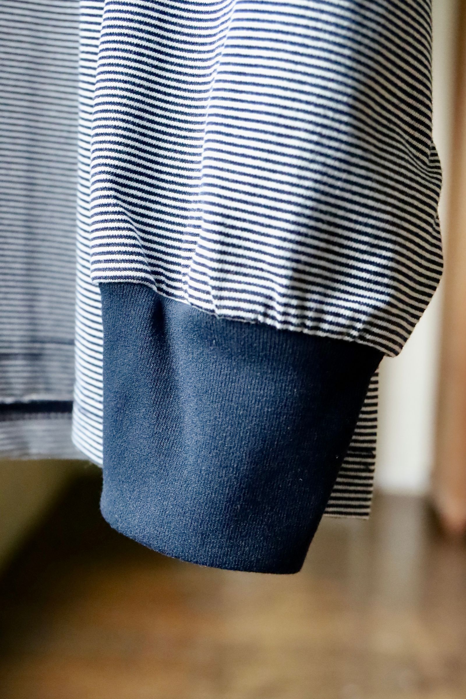 フレッシュサービス MICRO BORDER L/S TEE (FSC251-70114)WHITE×NAVY☆3月15日(土)発売！