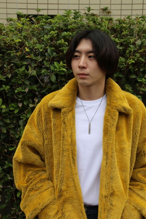doublet HAND-PAINTED FUR JACKET"YELLOW"style.2020.10.17.