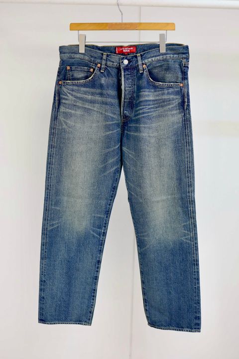 アイジュンヤワタナベマン 25AW リーバイスWネーム 綿セルビッチデニム製品加工デニムパンツ(WP-P216-051)☆11月1日(土)発売!