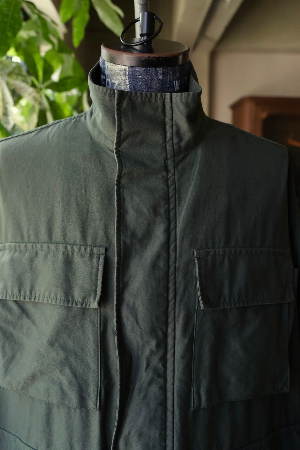 グラフペーパー 25AW Cotton Cupro Back Satin Military Jacket(GM253-30344)GREEN☆9月6日(土)発売！