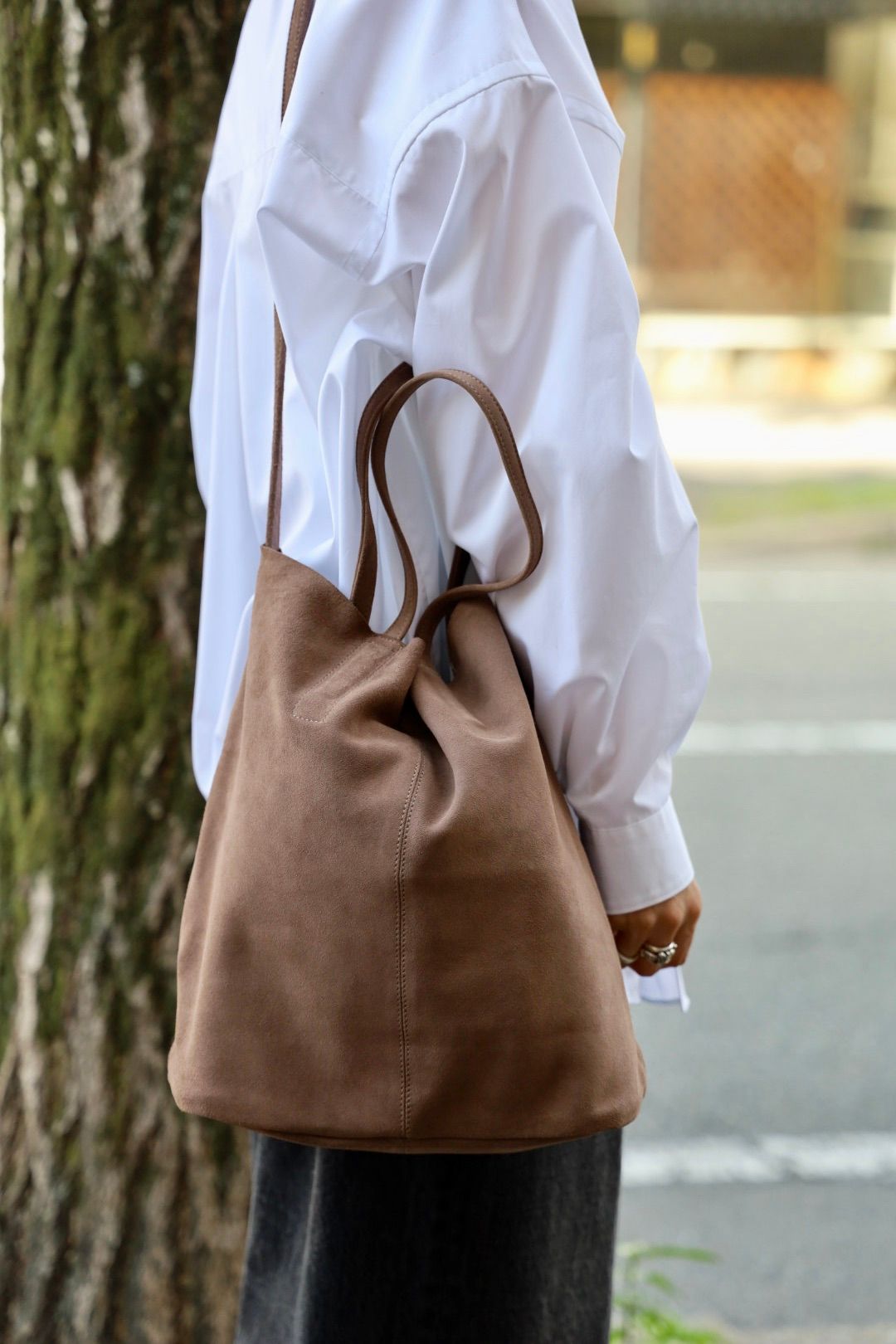 Morphee / モルフェトートバッグ 3WAY MIDIUM TOTE(SHORT)SUEDE [ELEPHANT]☆新作発売！