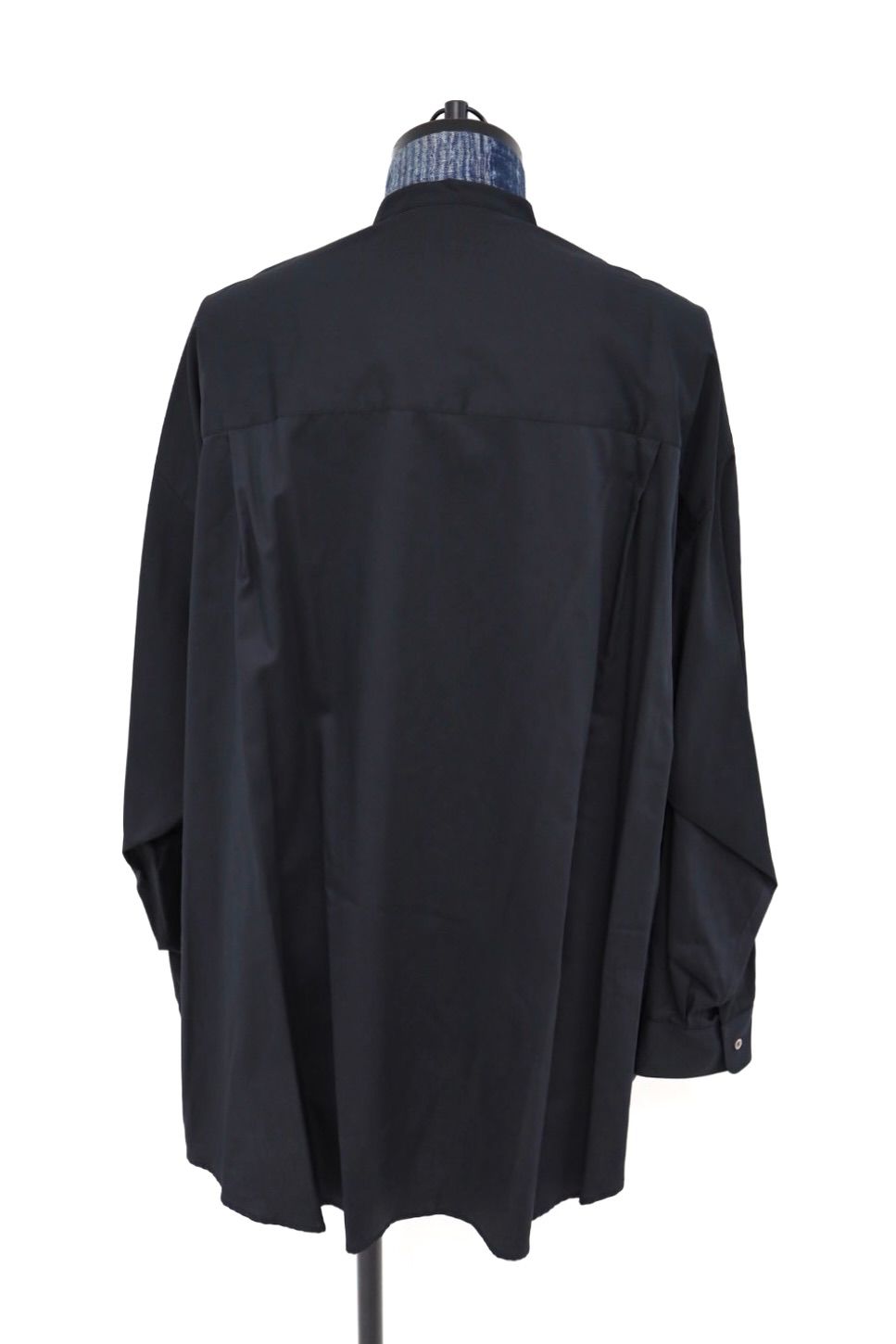 グラフペーパー26SS Silicon Poplin Oversized Band Collar Shirt(GM261-50181)BLACK☆2月28日(土)発売！