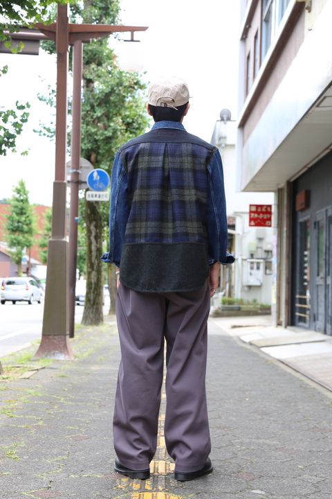 JUNYA WATANABE COMME des GARCONS MAN 綿デニム×ウールツイルチェックLevi′s Wネームジャケット Style.2020.8.29.
