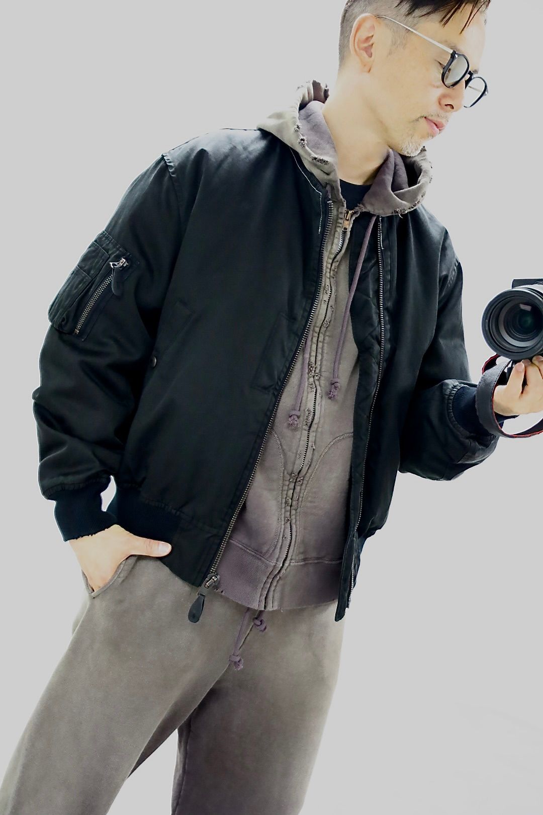 アプレッセ 2025 STYLE2 Vintage Silk Flight Custom Jacket(25AAP-01-28)BLACK☆10月25日(土)発売!