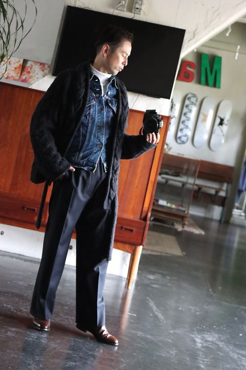 Ets.MATERIAUX マテリオ セレモニーパンツ"NAVY"size:2 style.