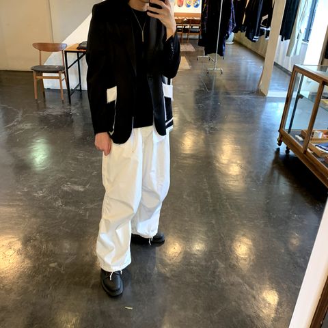sulvam 2020AW Gabardine classic short jacket "BLACK" style.2020.7.10.